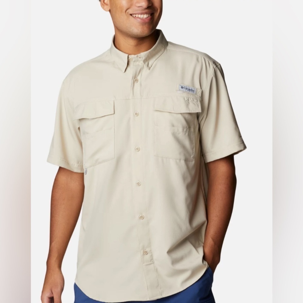 Men's Pfg Blood And Guts Iv Woven Short Sleeve Shirt